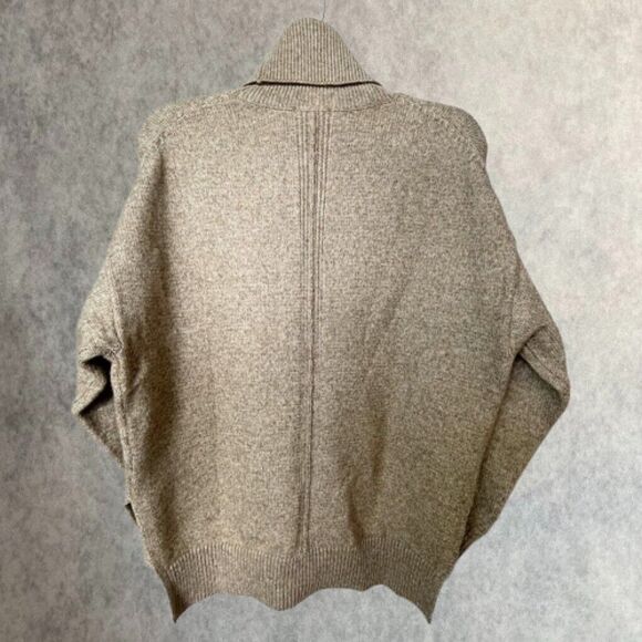 H&M Wool Blend Sweater Womens Size S Brown Cowl Neck Oversized Tunic Sweater - Picture 6 of 14